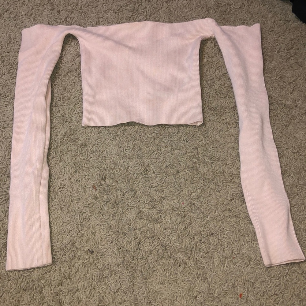 Cropped off the shoulder top